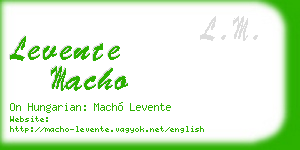 levente macho business card